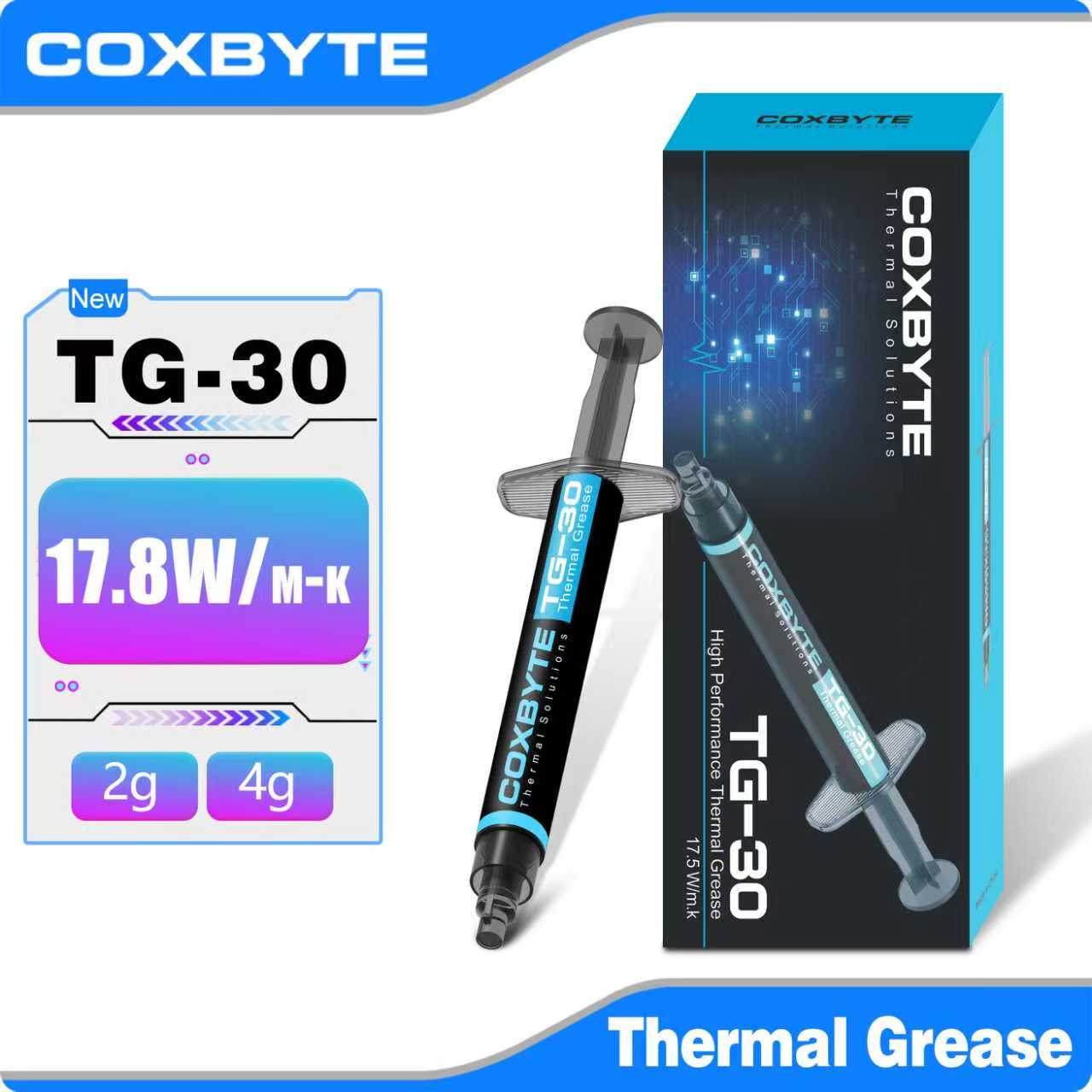 Thermal Paste Cpu - Coxbyte 17.5 W/mk pâte thermique TG-30