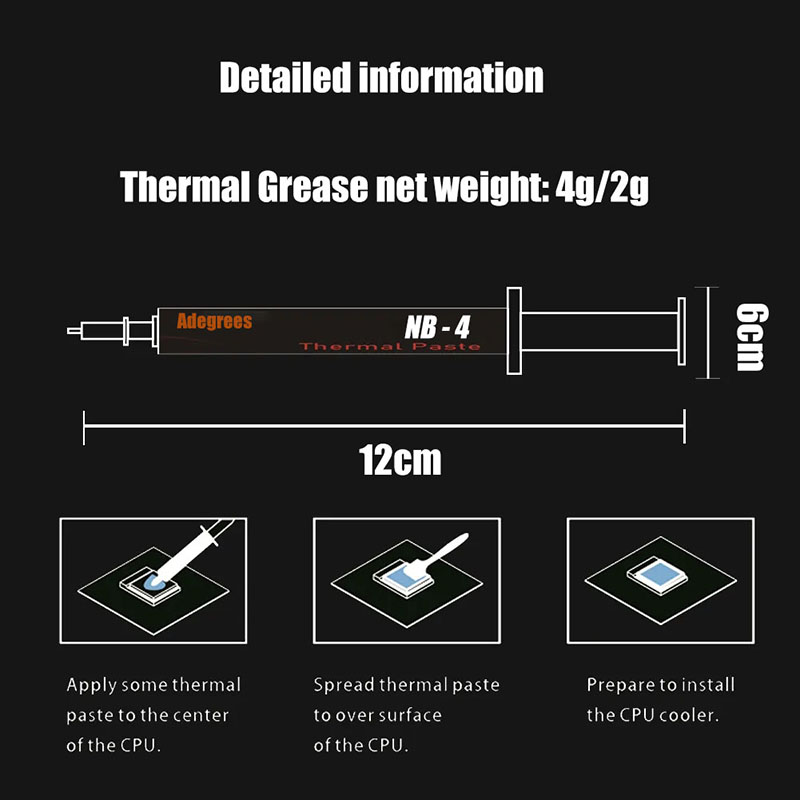Pâte thermique 18W/mk composé  - Thermal Paste Cpu avis et prix